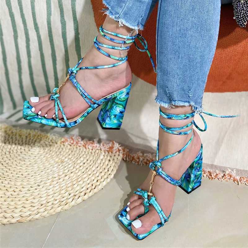 2025 New Fashion Pinch Narrow Band Women Sandal Gladiator High Heels Ladies Open Toe Sexy Summer Party Shoes Zapatos Mujer 250110