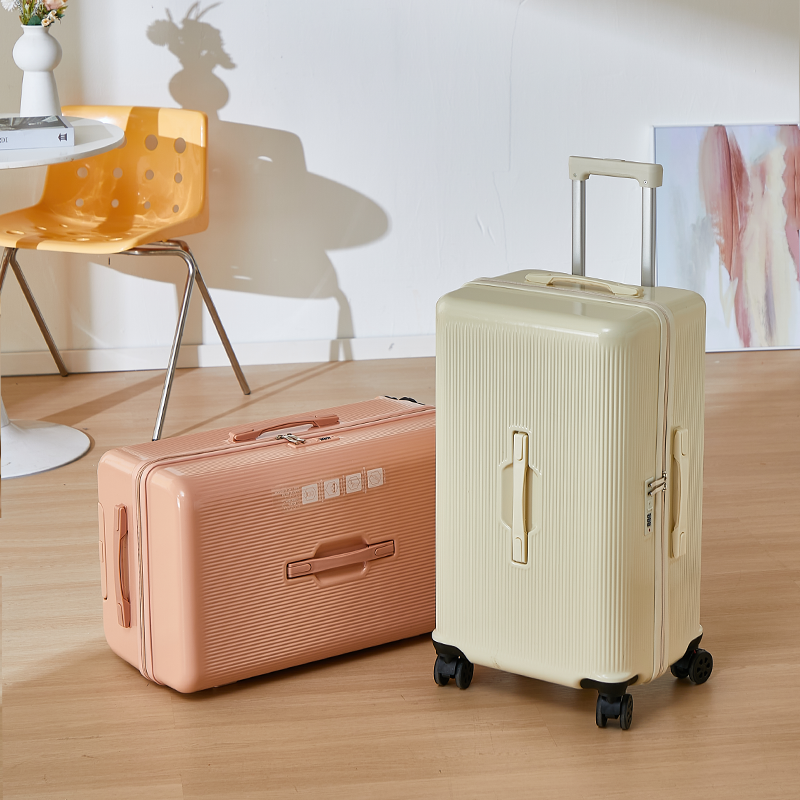 Zippered suitcase, 5 swivel wheels, pp hard shell suitcase with USB charging, large family travel and carry-on luggage 20/24/28/30/32 inch