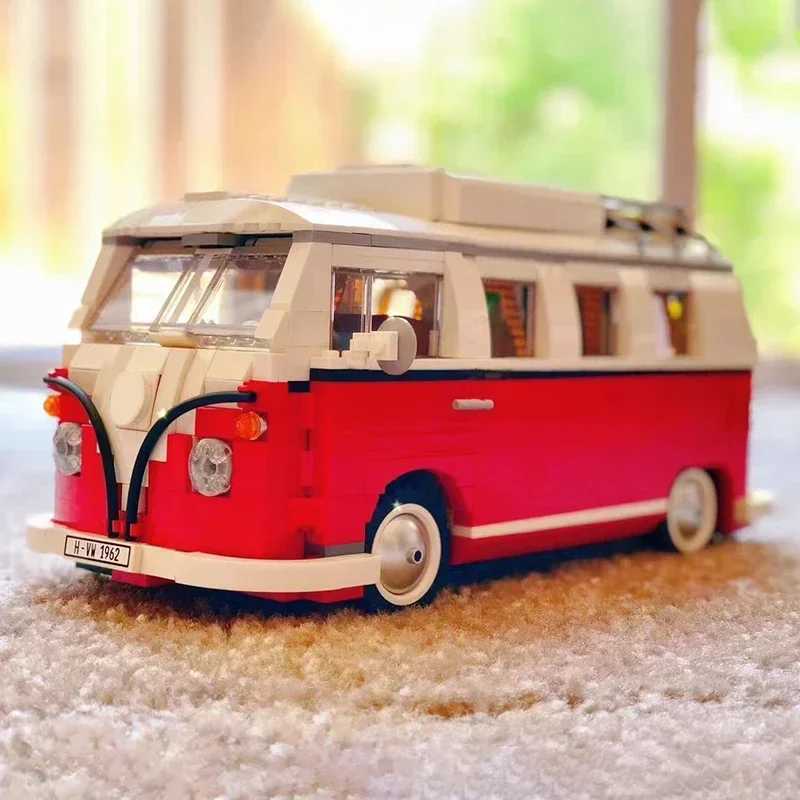 Blocks 1354PCS VW Volkswagen T1 Camper Bricks Van Car Bluding Blocks High Techc Ideas Bus Compatible Toys for Kid Birthday Gift Y241228DZCW