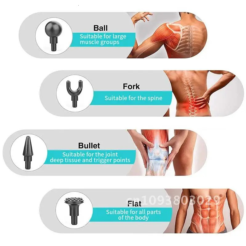 Massage Gun Portable Percussion Pistol Massager For Body Relaxation Relief Tissue Pain Fitness Deep Neck Muscle Gout 250108