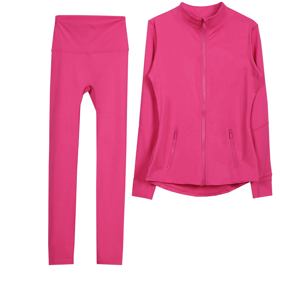 Women Yoga Sets High Waist Sports Jackets Zip Up Coat Workout Outfits Gym Suits Fitness Leggings Shorts Skirt Elastic Sportswear Activewear Tops Pants