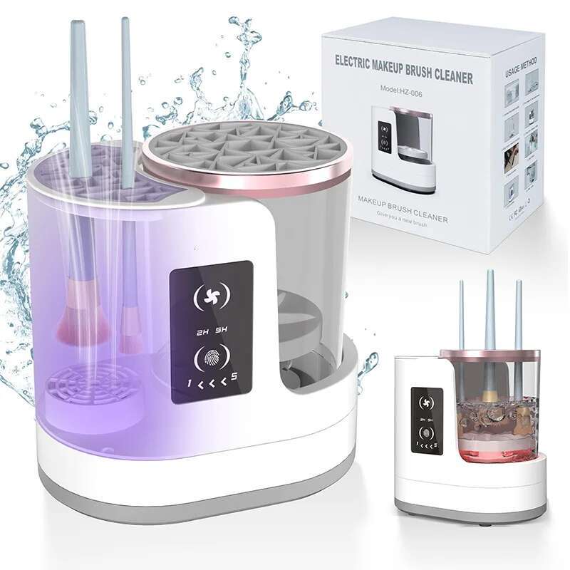 Portable Electric hine With Makeup Brush Dryer-Holder Automatic USB Cosmetic Brushes Cleaner Tool