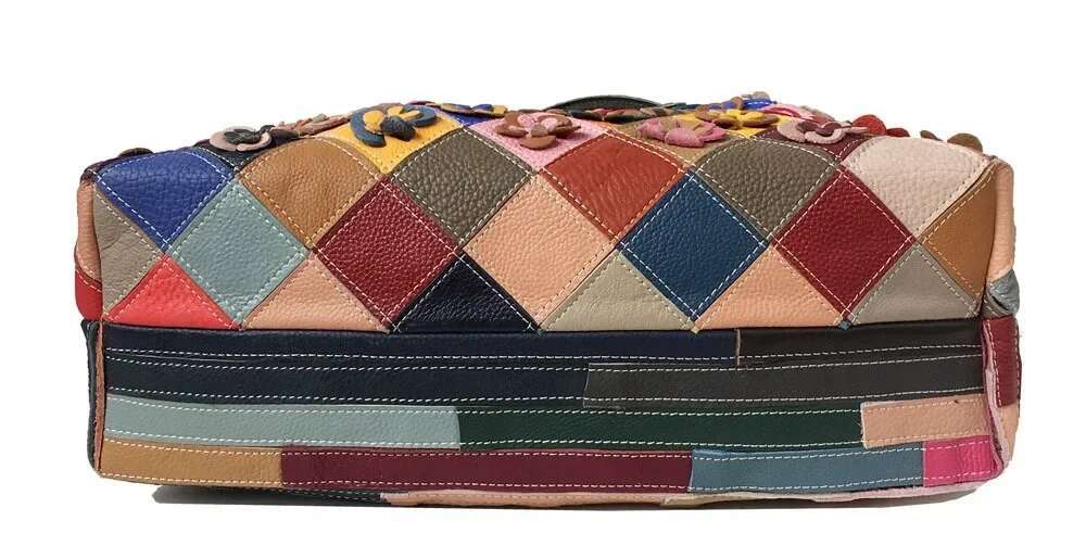 High Quality Women Multicolour Wers Bags Real Cow Leather Female Party Handbag Casual Ladies Shoulder Girl Crossbody Bag