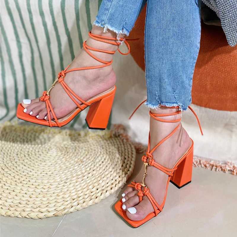 2025 New Fashion Pinch Narrow Band Women Sandal Gladiator High Heels Ladies Open Toe Sexy Summer Party Shoes Zapatos Mujer 250110