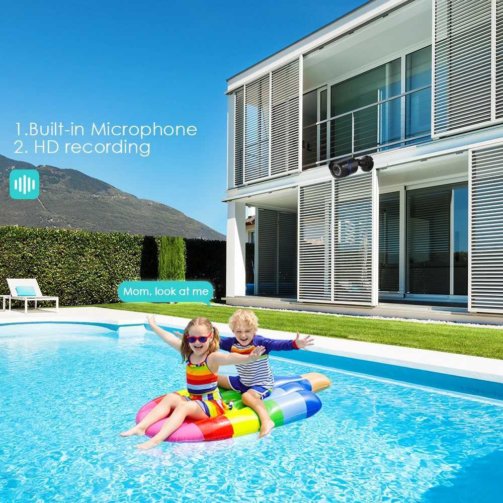 BESDER 4K 8MP 5MP HD H.265 IP Camera 3MP 1080P P2P AI Motion Detection Infrared Night Vision 48V POE Video Surveillance Outdoor Camera X250110