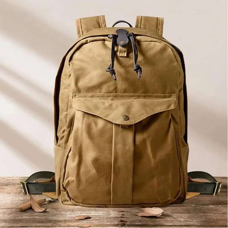 Men Daypacks Vintage Canvas Travel Leather School Bag Casual Fashion Waterproof Outdoor Bag Women Backpack Mochilas