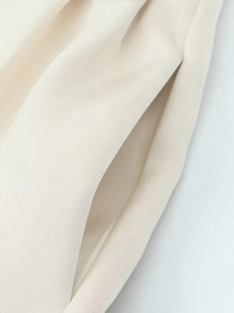 Elegant White Coat Pants Set Women Autumn Winter Turndown Collar Singlebreasted Coats Wide Leg Pant Two Piece Womens 250106