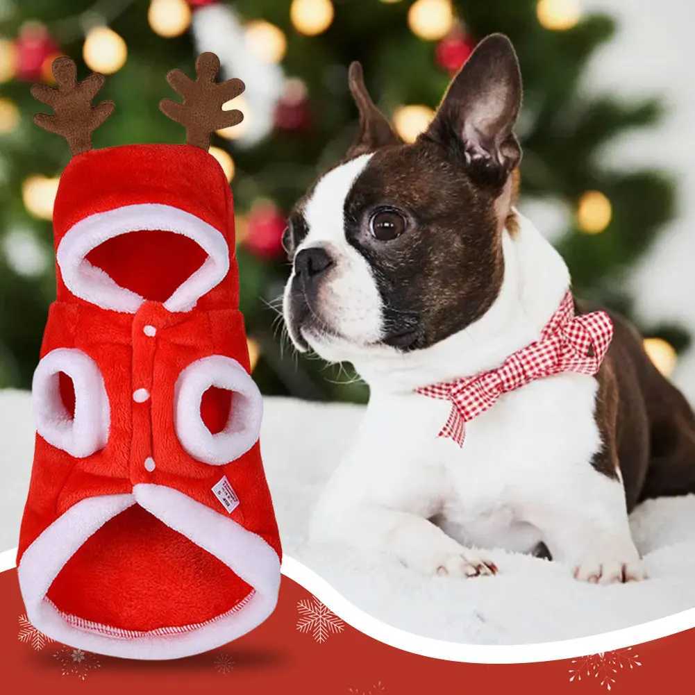 Dog Christmas Costumes Elk Pet Dog Cold Weather Coats Winter Warm Christmas Dog Clothes for Small Dogs PuppyXJ250109