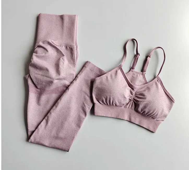 WomensGym Tracksuit Fitness Yoga Sets Sportswear Workout Bra+High Waist Leggings Gym Clothing Seamless Bra Suit Sports SuitsXJ250109