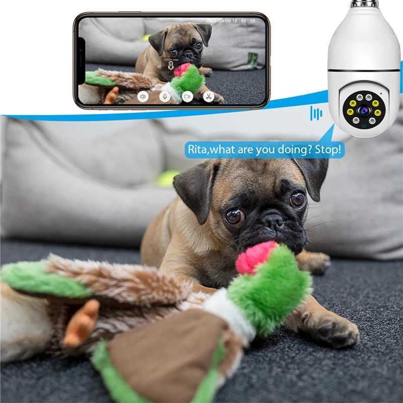 1PCS 3MP bulb IP WiFi camera indoor video surveillance camera security protection baby monitor full-color night vision camera X250110