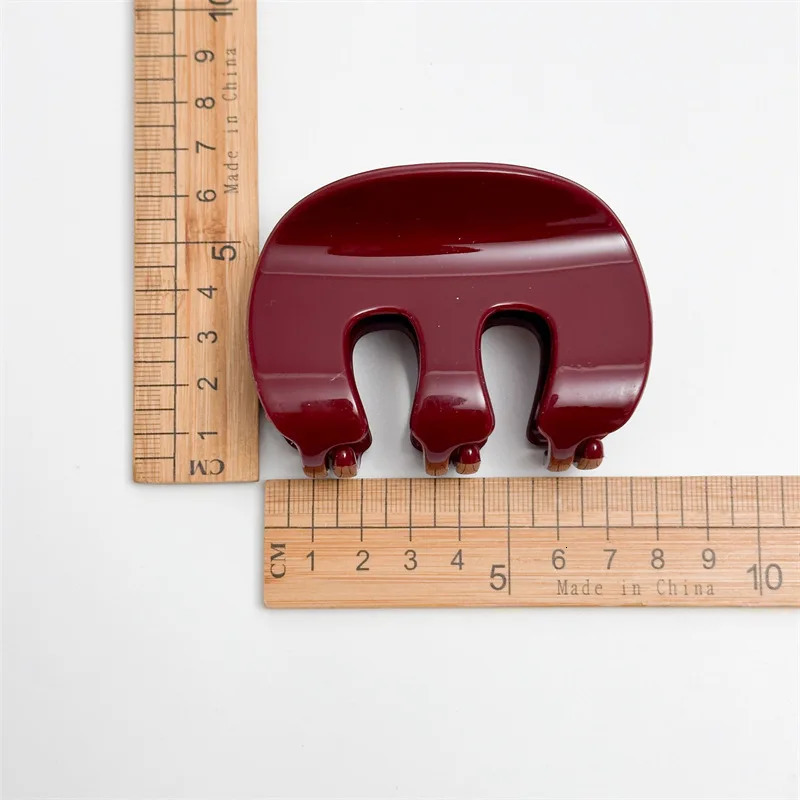 Solid Color Grab Clip Headbands Womens Retro Texture Acetate Girl Elegant Hair Claw Shark Clips Lady Barrettes Headdress S12X06 250103