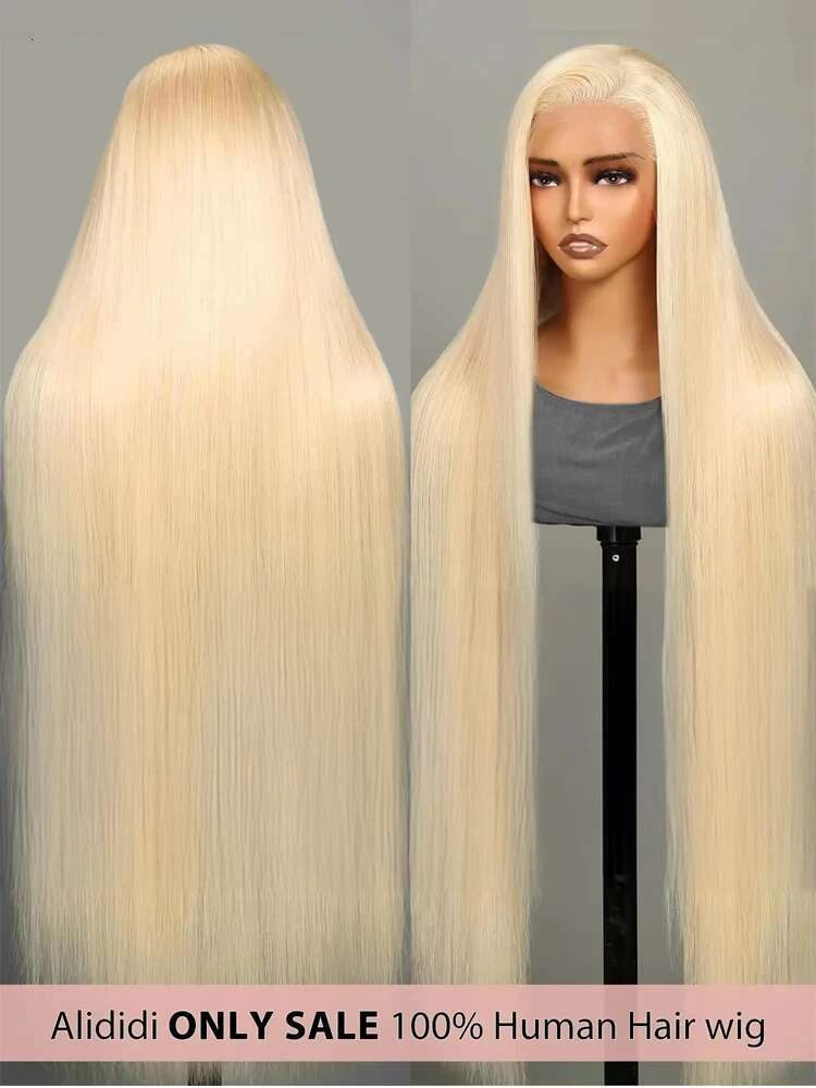 30 40 inch 613 Honey Blonde Straight 13x4 Lace Wigs Human Hair Glueless 5x5 Closure Brazilian Hd 13x6 Front Wig PrePlucked