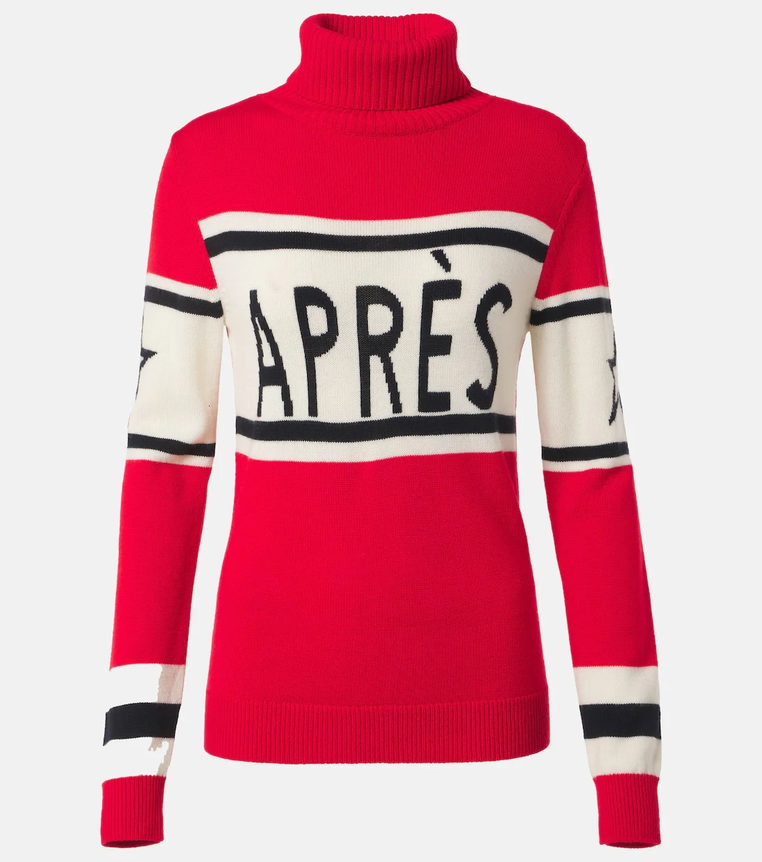 French highend jacquard knitted letter striped winter fashion and fashionable high neck slim fit womens sweater 250108