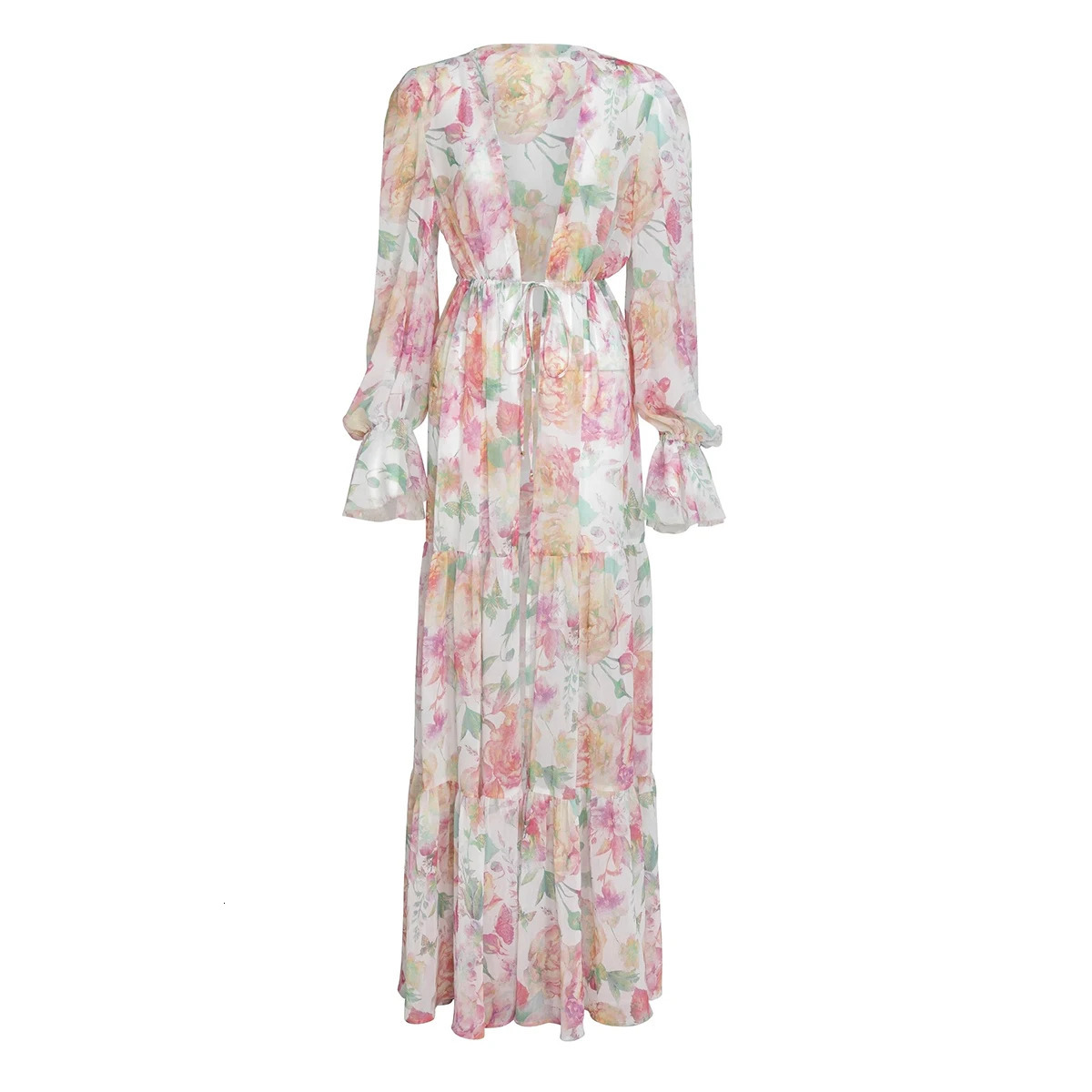 Mesh Cover Ups Sexy Bikini Push UP Bikini Set Women Swimsuit Female Swimwear 2024 Bathing Suit Summer Maxi Dress Beachwear250107