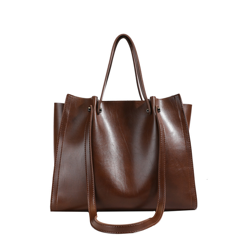 Bag Internet Celebrity Tote For Women 2024 New Winter Simple Texture Shoulder Large Capacity Commuting Armpit Bag