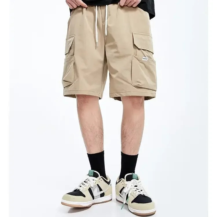 Summer mens shorts black casual Harajuku Techwear mens cargo shorts fashionable hip-hop Y2k sports shorts suit 250109