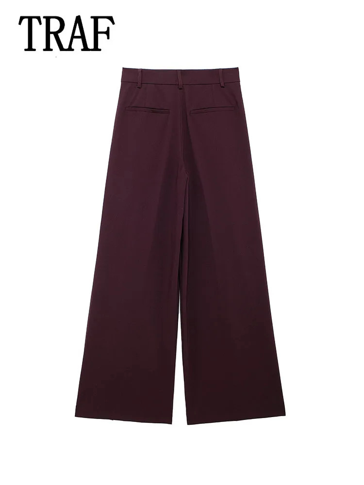 TRAF Office Straight Pants Sets For Women 2 Pieces Fashion Vest Top Womens Suit Casual Two Piece Set Outfit 250106