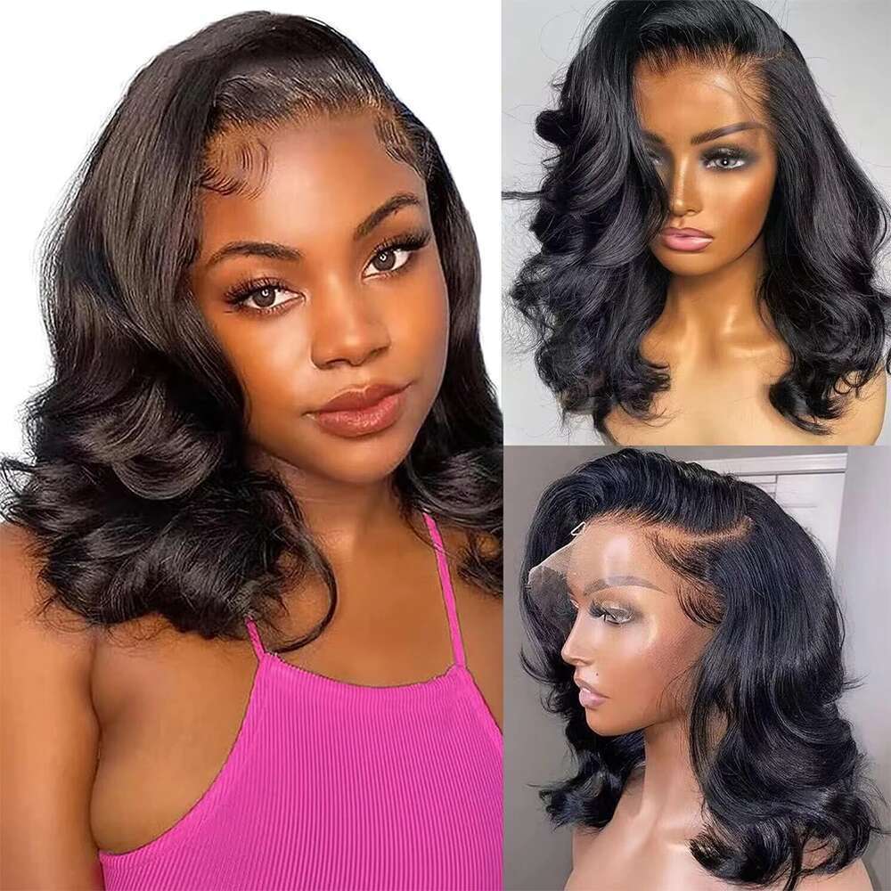 Body Wave Bob Front Wigs For Women HD Transparent Full Lace Frontal Wig Human Hair