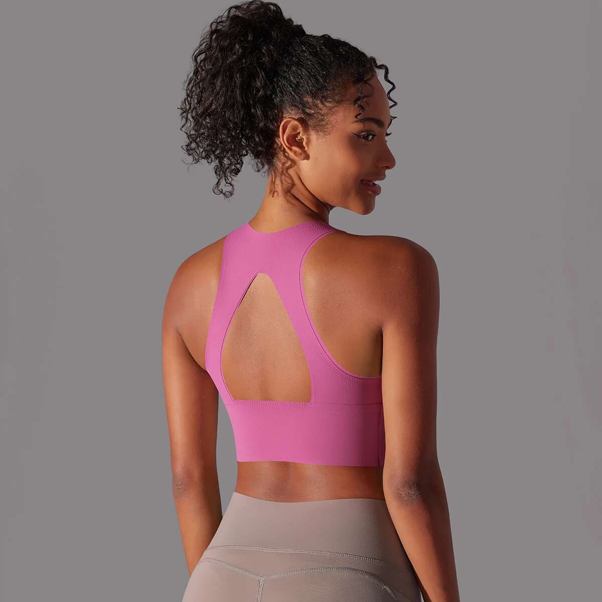 Yoga Gym Push Up Shockproof High Intensity Pilates Clothes Women Backless Quick Drying Cycg Fiess Bra