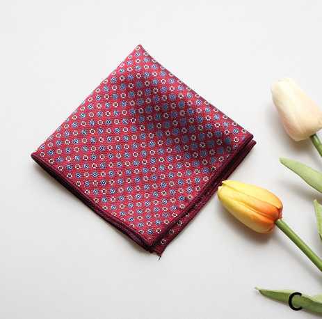 2022 New England vintage pattern pocket square men's suit pocket scarf handkerchief scarf Korean dress chest scarf
