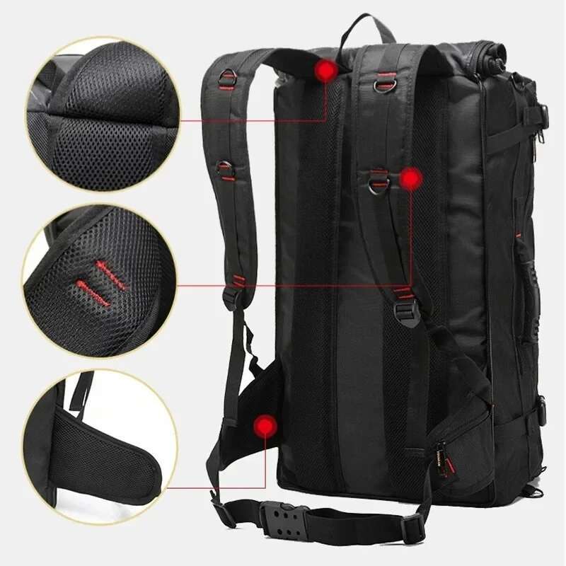 50L 70L Travel Fiess Training Backpack Large Capacity Multifunction Lage Bag Waterproof Men Outdoor Hiking Trekking Packxa8