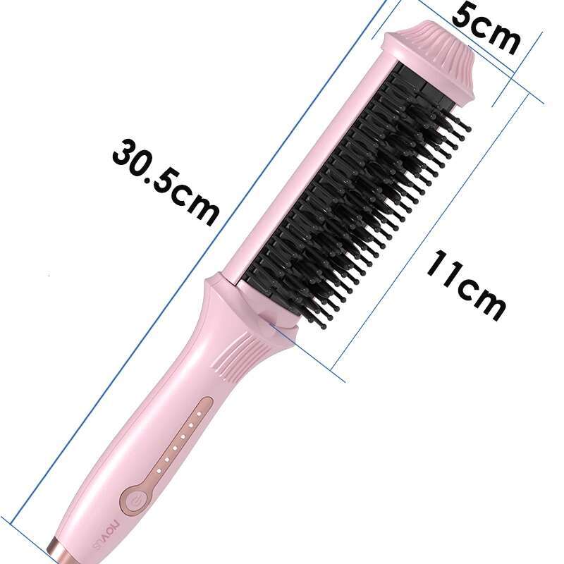 NOVUS Hair Straightening Brush Negative Ion 30 Seconds Quick Heating Anti-Scalding Styg Tool, Christmas Gift