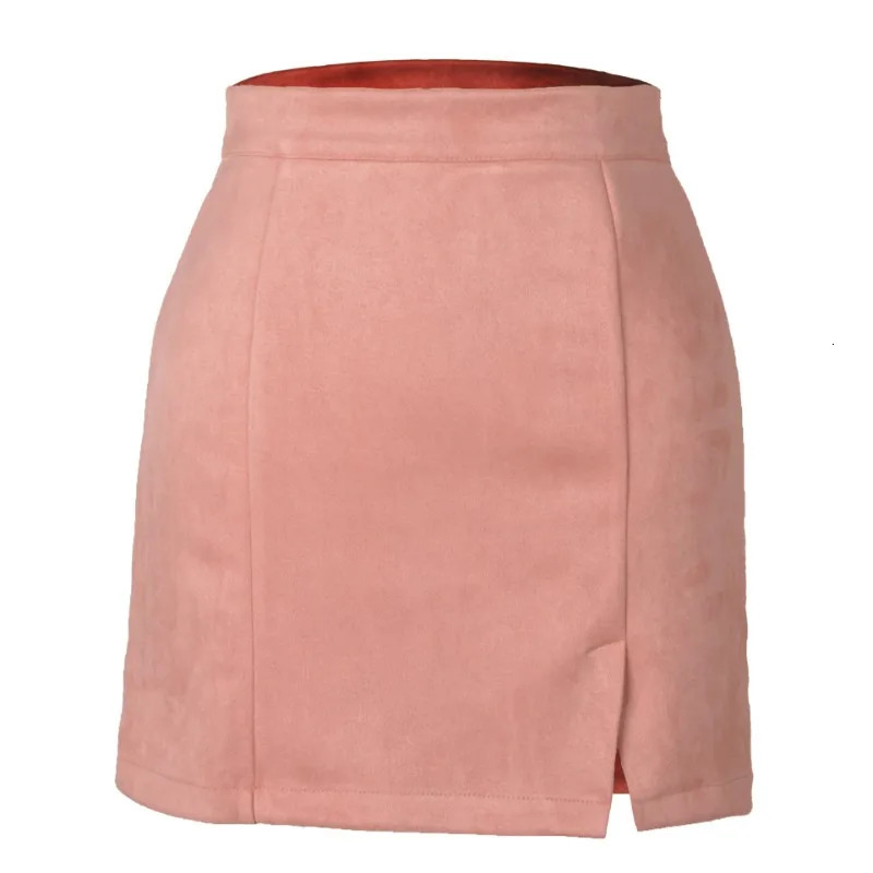 Sexy Suede Mini Skirt Women Vintage Elegant Faldas Skirts Harajuku Jupe Saias High Waist Fashion Streetwear Woman Clothes Ropas 250106