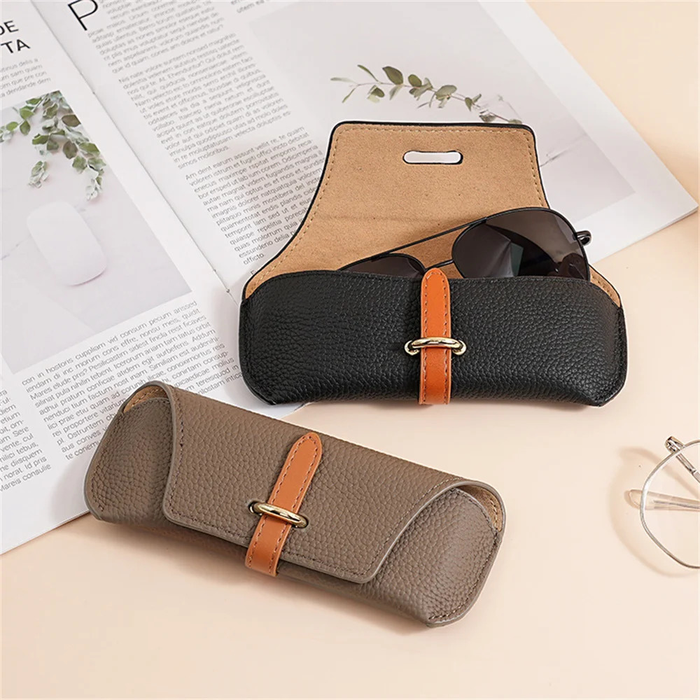 KLASSNUM y Leather Reading Glasses Bags Woman MEn Portable Protective Travel Sunglasses Case Fashion Eyewear Protector 250109