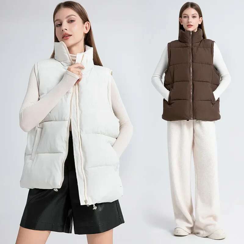 Advanced White Duck Down Autumn And Winter Women's Fashionable Korean Style Loose Designer Jacket Warm Jacket Cotton Vest