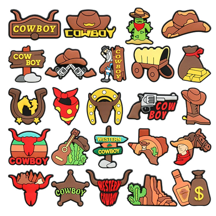 fashion new style cow hat and boys shoe charms accessories DIY soft shoe flowers buckle hole shoe decoration wholesale