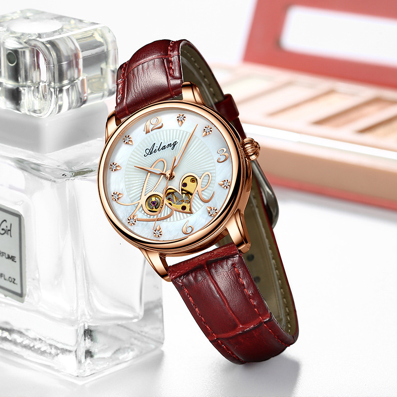 Fashionable Women's Automatic Mechanical Watch with Skeleton Design - Birthday Gift