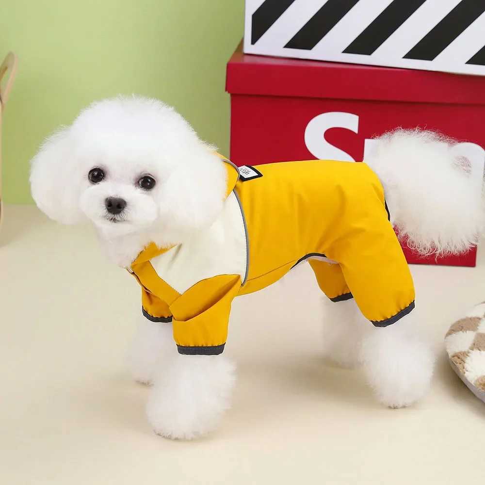 Fashion Hooded Pet Dog Raincoat Small Medium Dog Waterproof Clothing Pet Apparel Bulldog Chihuahua Outdoor Waterproof OutfitsXJ250121