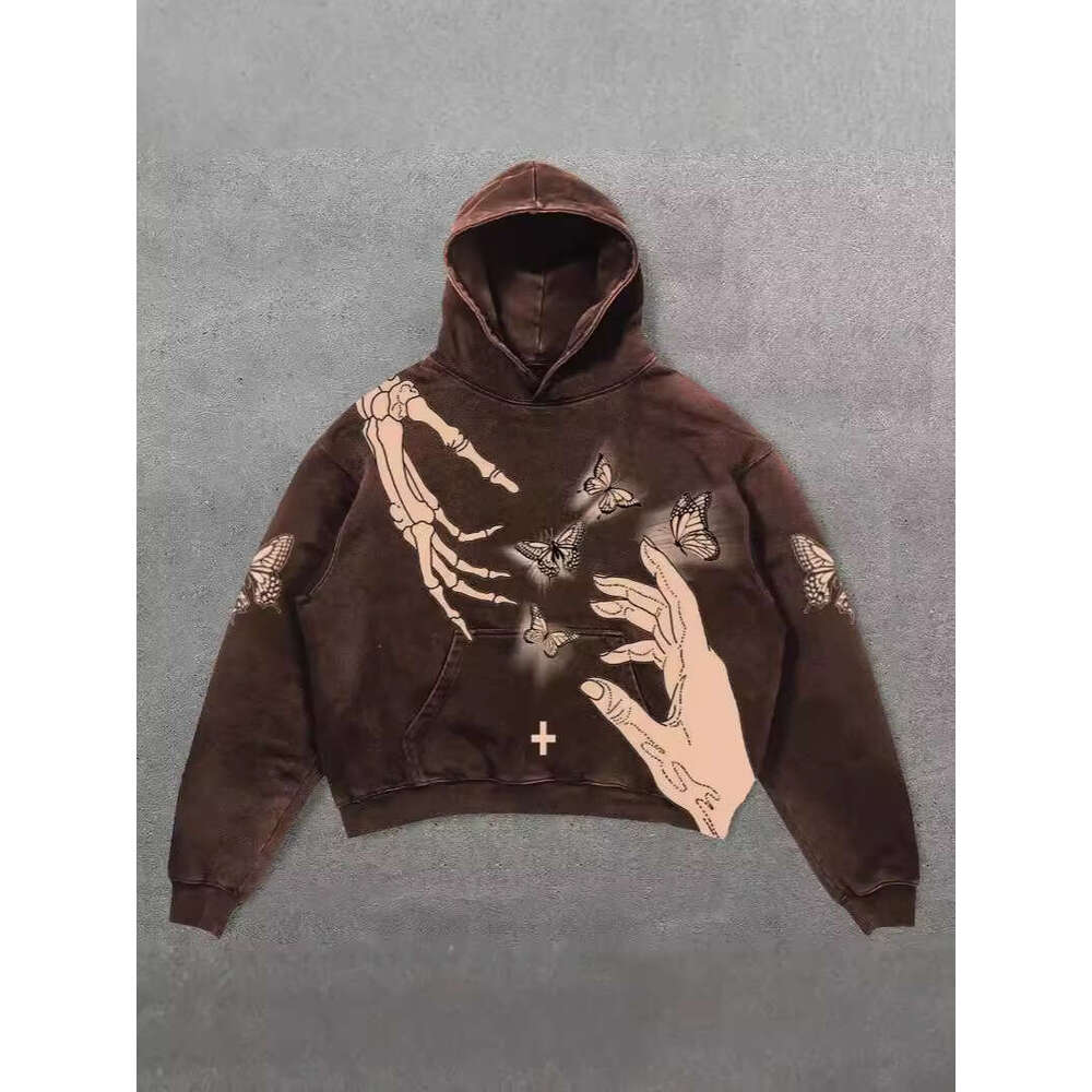 New Men's and Women's Skeleton Lazy Style 3D Printed Hooded Long Sleeve Hoodie on the Internet