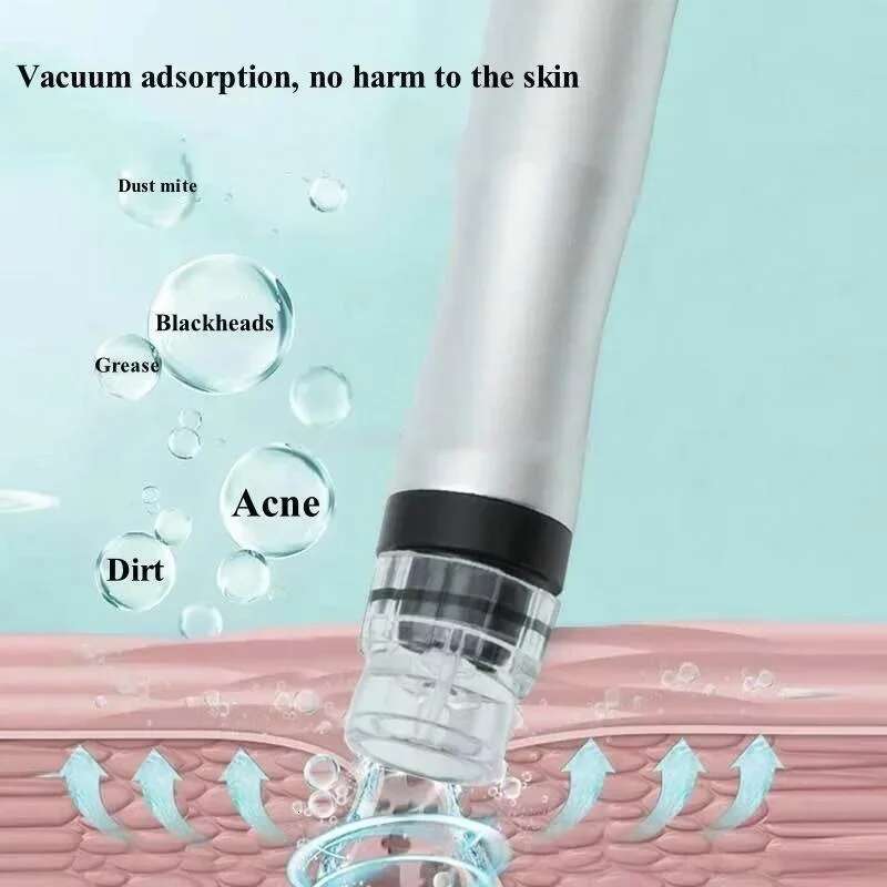 2024 Beauty Facial Lift Cleaner Pore Vacuum Blackhead Remover Portable Deep Cleansing Small Bubble Hydro hine for Nose Face