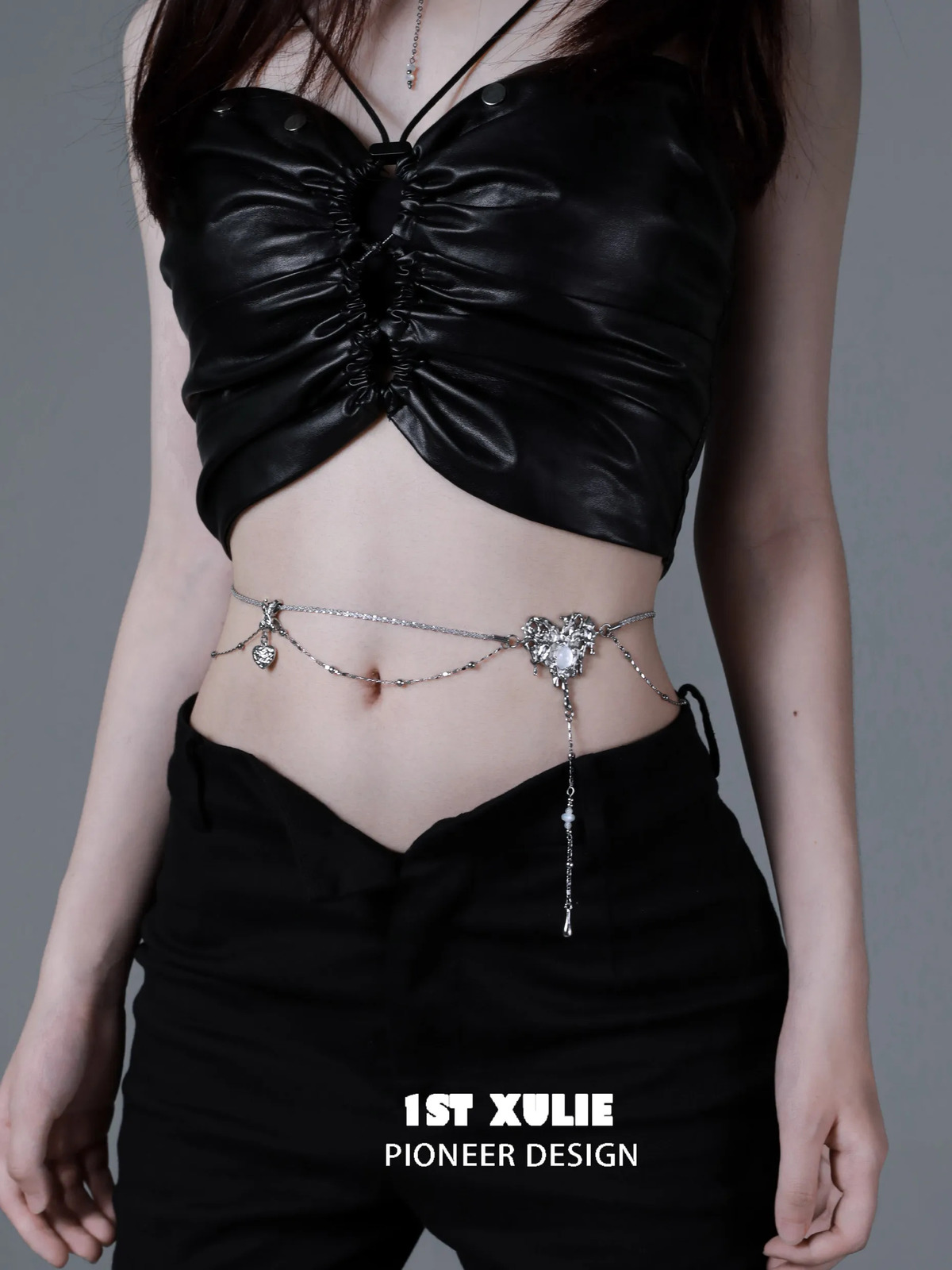 High-end Waist Chain Womens Heart-shaped Silvery Belt Decoration Dress Jeans Chain Jewelry Sandy Beach Accessories 250107