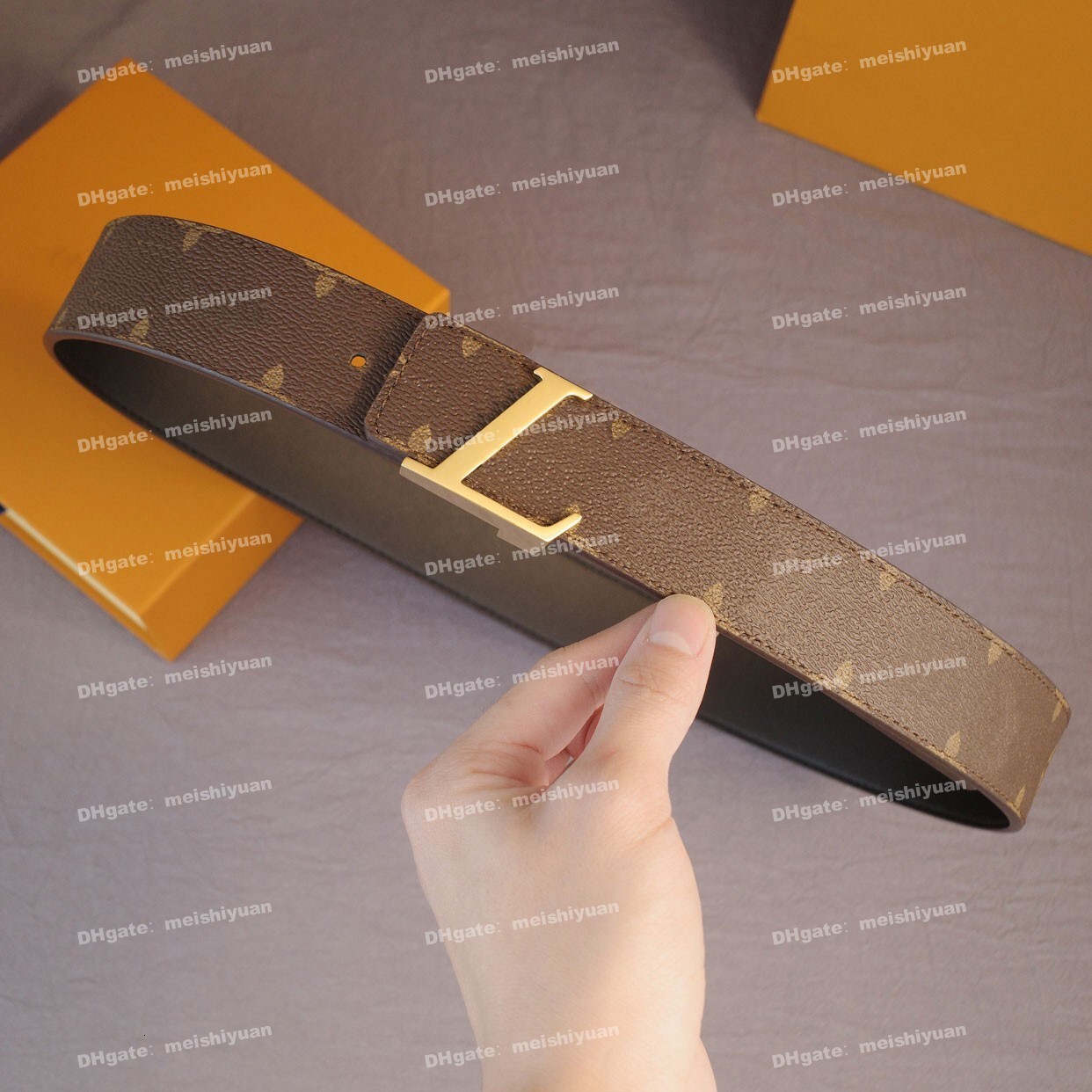 Famous Designer Belts Men Women L Buckle Genuine Leather Belt Reversible Man Lady Fashion Dress Pants Belt Waistband 3.5/4.0Cm Top Quality