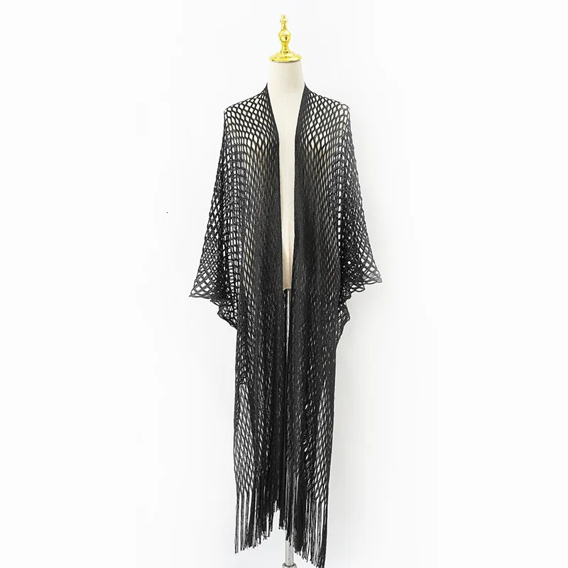 Gold Beach Beachwear Crochet Cover Ups Plus Size Long Kimono Cardigan Vacation Swimming Costume Wear Coverups For Women Over 50 250108