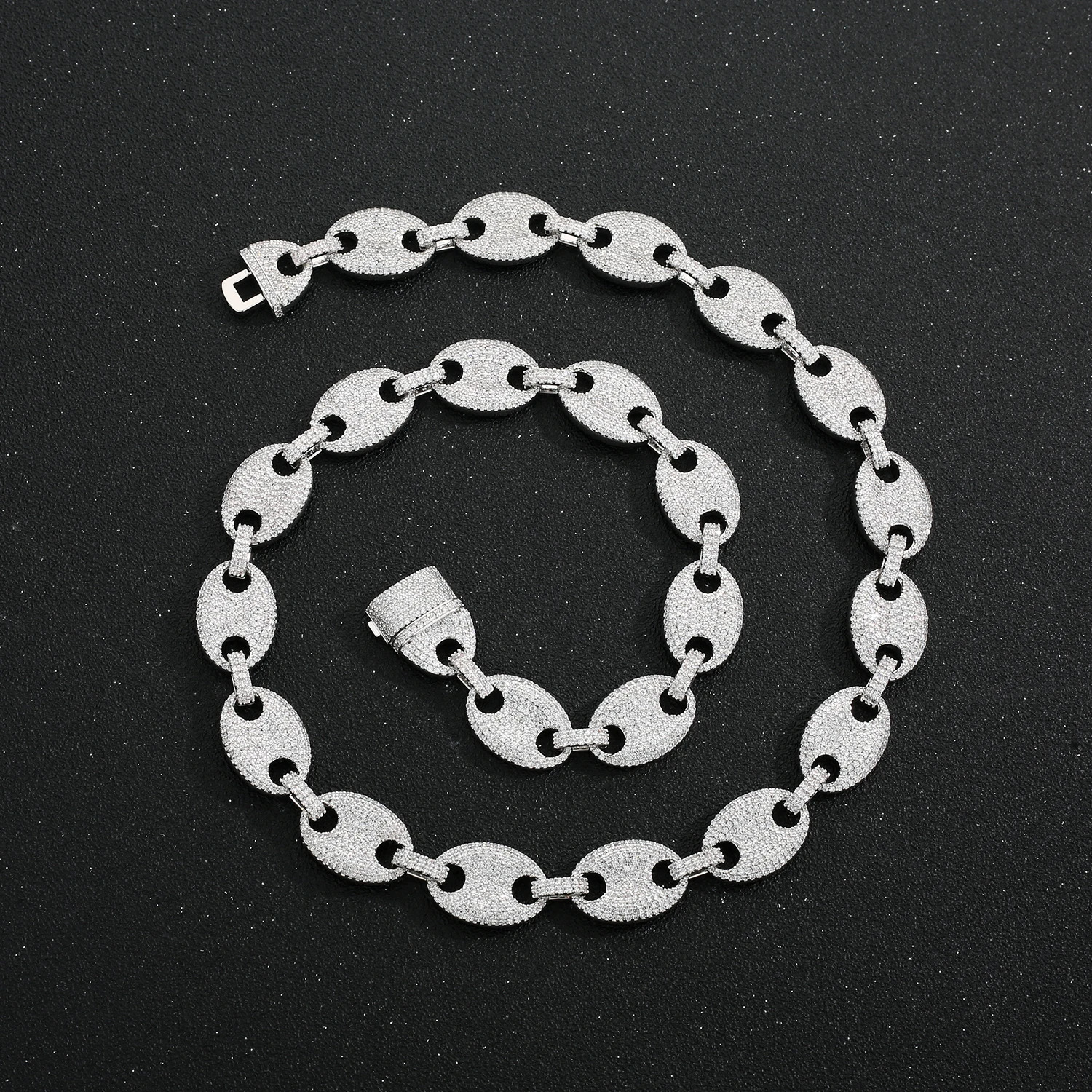 Hip Hop 14k Gold Plated Stainless Steel Jewelry Iced Cadena Hombre Miami Cuban Chain Mens Necklace 250109