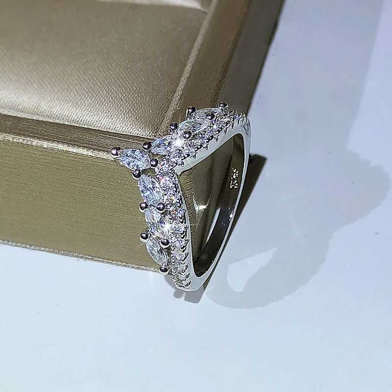Luxury 925 silver jewelry ring with AAA zircon gemstone finger ring suitable for womens wedding engagement commitment ceremony new arrival W250109