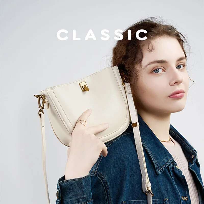 New 2024 Women Messenger Bag 100% Genuine Leather Soft Girls Shell Travel Handbag Elegant Shoulder Purse Lady Phone Bags