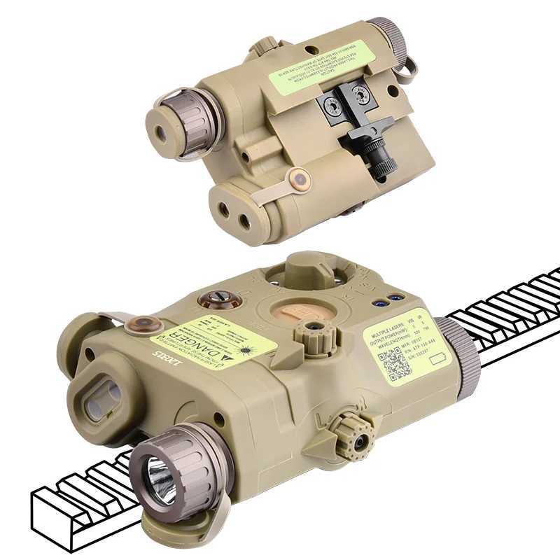 Tactical Air Gun UHP AN PEQ 15 PEQ-15 LA5C Red Dot Green Laser Indicator Infrared Weapon Reconnaissance LED AR15 Light Suitable for 20MM Rail M250110