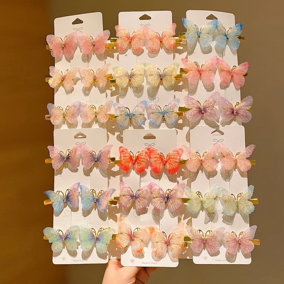 6122436 pieces of sweet girl butterfly hairpins that do not hurt hair super nice and cute 241228