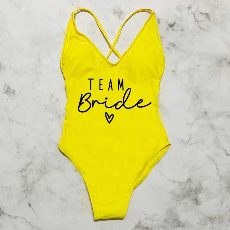 Sexy Padded One Piece Swimsuit Women Team Bride Swimwear Bikini Summer Bathing Suit Plus Size Beachwear Bachelorette Party Lady 250108