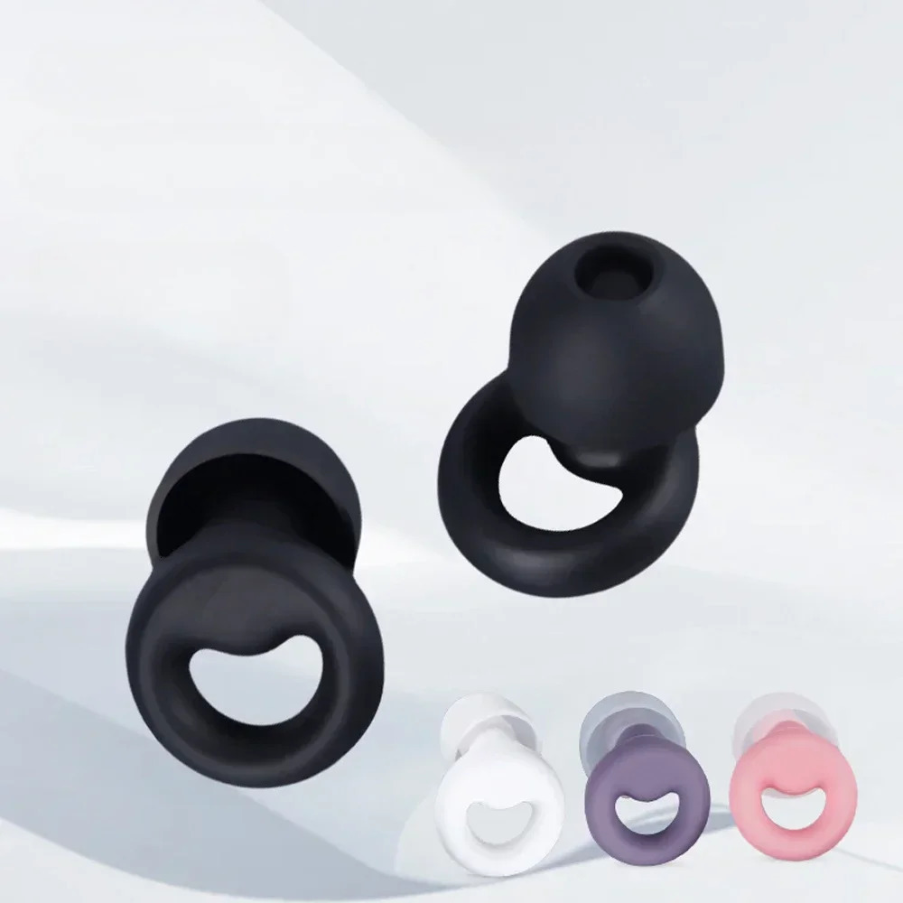 Anti Noise Silicone Earplug Sleep Reduction Ear Plug Canceling Soundproof Plugs Waterproof Swimming Soft Protector 250108
