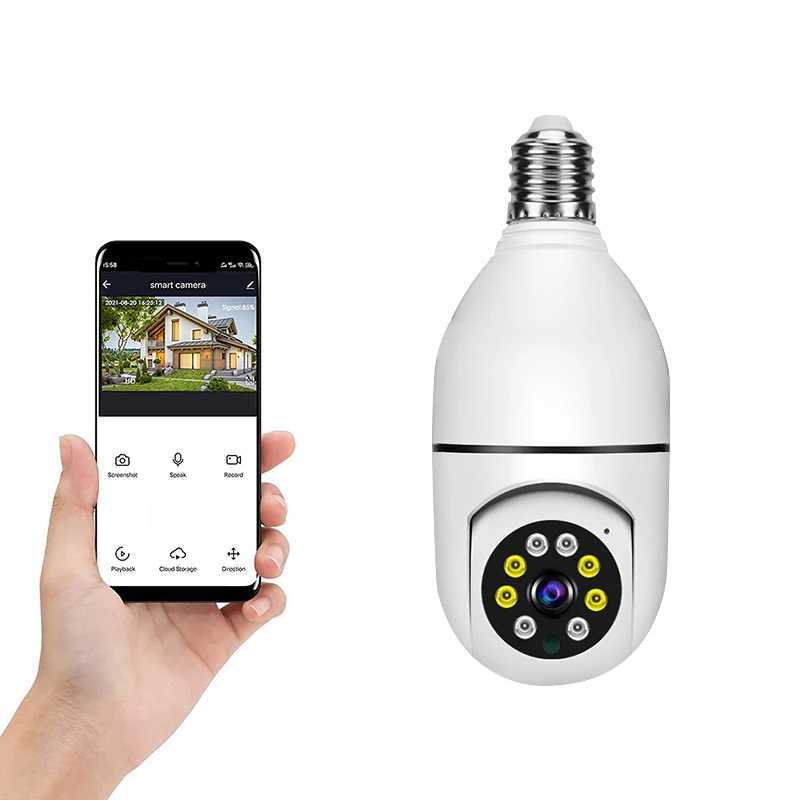 2.4G Wifi E27 bulb monitoring camera indoor 1080P AI human detection camera night vision wireless camera smart home application IP camera X250110