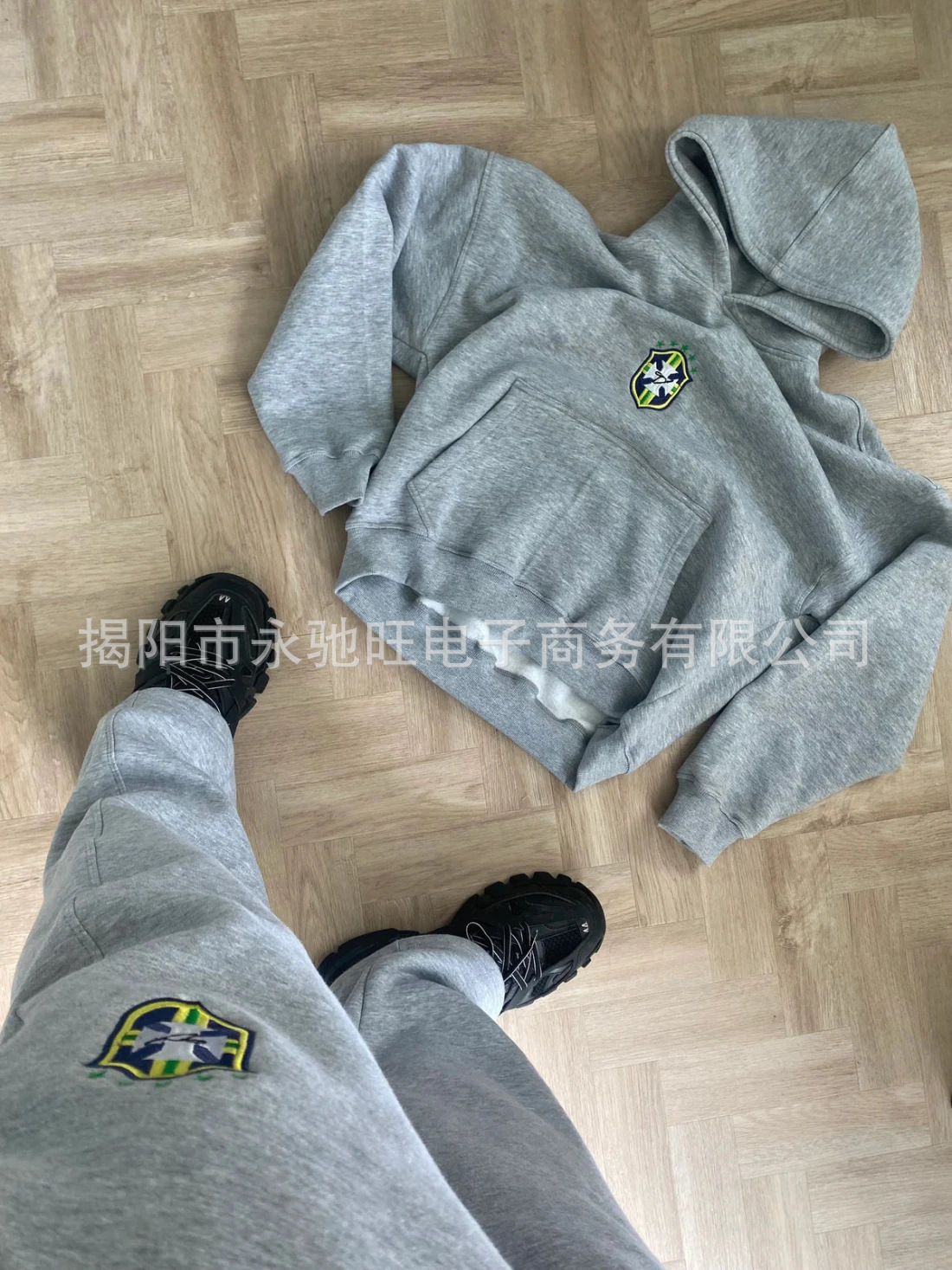 Hoodie pants set long sleeved casual versatile hoodie jacket trendy personality street fashion print250110 - view 8