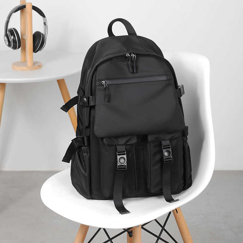 Large capacity backpack, student backpack, middle school student, high school student, college student, trendy brand, fashionable travel bag 250110