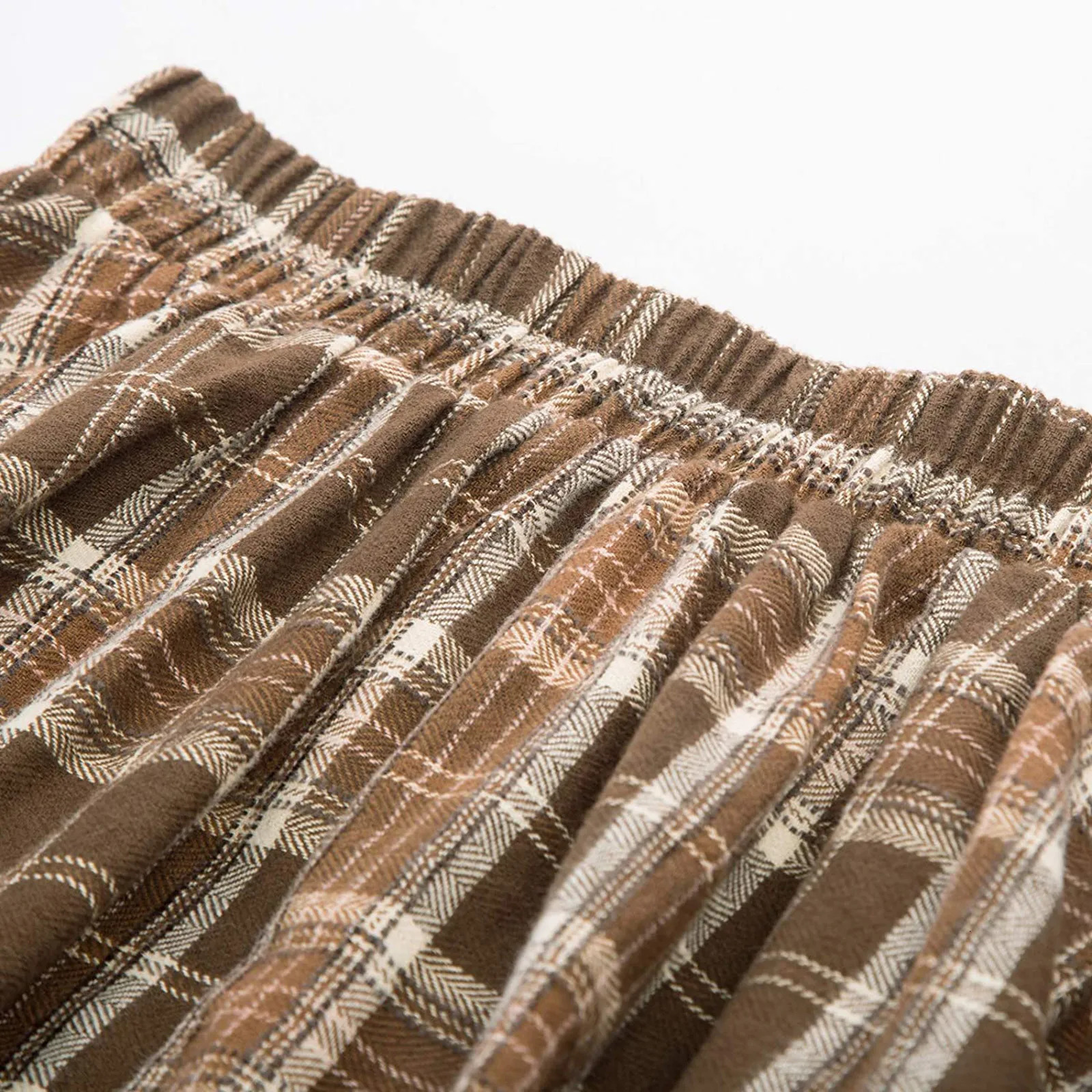 Vintage Red Black Plaid Print Skirts High Waist Pleated Skirt Preppy Style School Clothing Falda Women Casual Long 250106