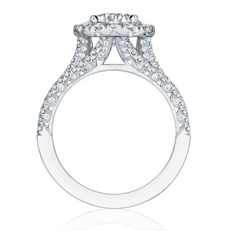 Luxury classic 925 sterling silver square moissanite ring as a jewelry gift for womens engagement parties W250109