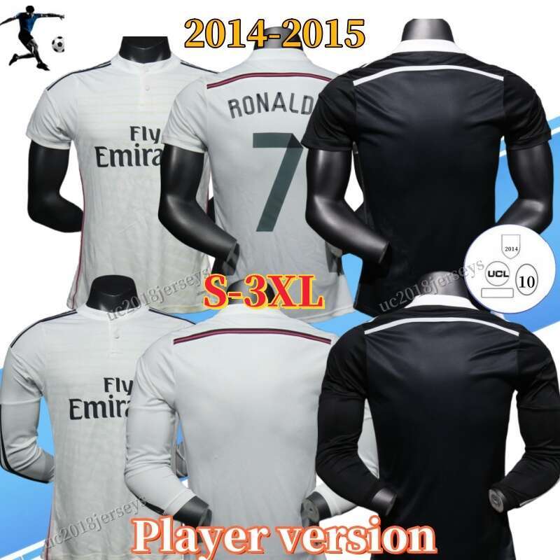 Player version 2014 2015 Retro soccer jersey BENZEMA MODRIC MARCELO BALE SERGIO RAMOS Ronaldo 14 15 home football shirt S-3XL Long sleeves